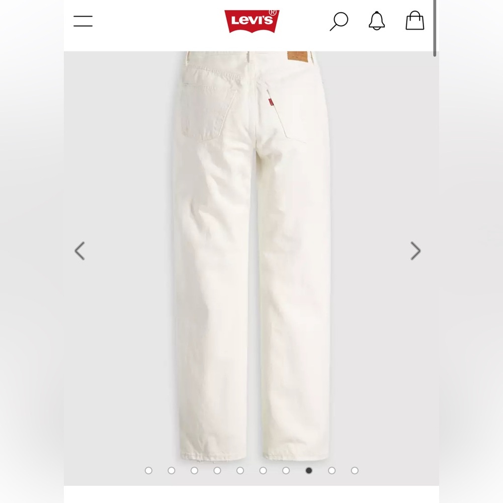 Levi's Women's Straight Leg Jeans - Cream - Picture 2 of 9
